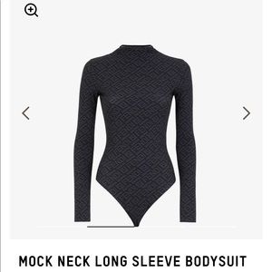 FENDI X SKIMS MOCK NECK LONG SLEEVE BODYSUIT